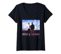 Womens Indie Folk Duo Kings of Convenience by Andy Willsher V-Neck T-Shirt