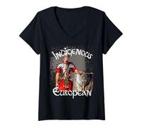 Women's Indigenous European Roman Heritage V-Neck T-Shirt