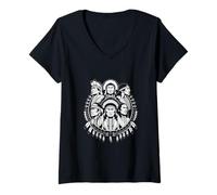 Womens Indigenous Native American Indian Founding Fathers V-Neck T-Shirt