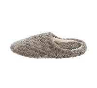 Womens Indoor Shoes Womens Furry House Slippers Soft Touch Jacquard Weave Slippers Slip On Mule Shoes Winter Textured Sliders Anti-Slip Fluffy Slides Solid Colour Household Sliders
