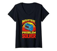 Women's Industrial Problem Solver Engineer Maintenance V-Neck T-Shirt