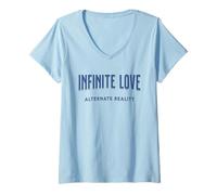 Womens Infinite Love Alternate Reality Cosmic Humor Philosophy V-Neck T-Shirt
