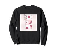WOMENS INITIAL LETTER 'E' PATCHWORK PINK FLORAL STITCHING Sweatshirt
