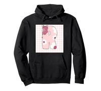 WOMENS INITIAL LETTER 'R' PATCHWORK PINK FLORAL STITCHING Pullover Hoodie