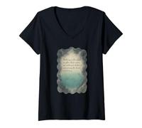 Womens Inner Peace Emotional Balance Tao Wisdom Storm Metaphor V-Neck T-Shirt
