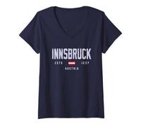 Womens Innsbruck Austria Field/Innsbruck Österreich V-Neck T-Shirt