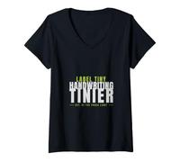 Women's Insect Collector - Label Tiny Handwriting Tinier V-Neck T-Shirt