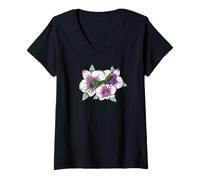 Womens Insect praying mantis orchid insects mantis pets V-Neck T-Shirt