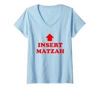 Women's Insert Matzah Funny Passover Afikoman Pesach Seder Dayenu V-Neck T-Shirt