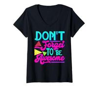 Women's Inspirational Positive Words - Don't Forget to Be Awesome V-Neck T-Shirt
