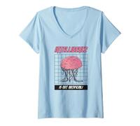 Women's Intelligence is Not Artificial (Anti AI Statement) V-Neck T-Shirt
