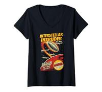Womens Interstellar Intruder, 3I/Atlas Science Fiction V-Neck T-Shirt
