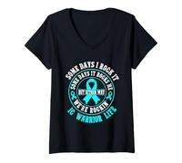 Women's Interstitial Cystitis Ballder Pain Syndrome PBS IC Warrior V-Neck T-Shirt
