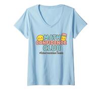 Womens Intervention Teacher - Math Confidence Small Group Educator V-Neck T-Shirt