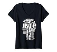 Womens INTP Logician Funny Introvert Personality Relationship V-Neck T-Shirt