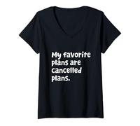 Womens Introvert - Funny Introvert Design - Sarcastic Sarcasm Humor V-Neck T-Shirt