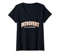 Women's Introvert Life is a Spectator Sport Graphic V-Neck T-Shirt