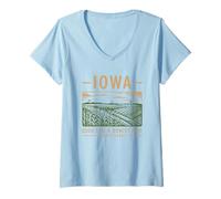 Womens Iowa Good Soil Honest Days Since 1846 V-Neck T-Shirt