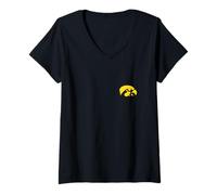 Womens Iowa Hawkeyes | NCAA University of Official | OCIMPIO005-1 V-Neck T-Shirt