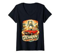 Women's Iran Persian Paris Persepolis V-Neck T-Shirt