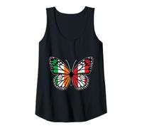 Womens Ireland and Peru Mix Butterfly Half Irish Peruvian Roots Tank Top