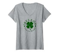 Women's Ireland Erin Go Bragh! Forty Years in Heaven V-Neck T-Shirt