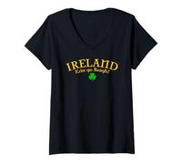 Women's Ireland Erin go Bragh! Irish Toast V-Neck T-Shirt