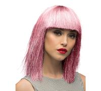 Women's iridescent pink wig
