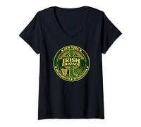 Women's Irish Brigade Civil War NY MA PA Celtic Cross V-Neck T-Shirt