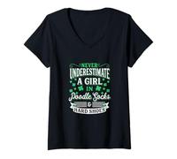 Womens Irish Dance Funny Irish Dancer Woman Irish Step Dance Fans V-Neck T-Shirt