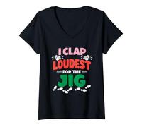 Women's Irish Dance Step Dancing Celtic Fan Gaelic Rhythm Passion V-Neck T-Shirt