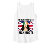 Womens Irish Roots British Born Girl Pride Ireland Heritage Tank Top