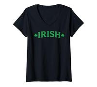 Women's Irish Shamrock Clover Funny St Patricks Day V-Neck T-Shirt