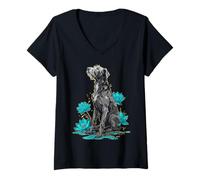 Womens Irish Wolfhound V-Neck T-Shirt