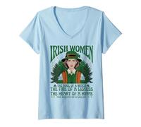 Womens Irish Women The Soul of a Witch Celtic Pride St Patrick's V-Neck T-Shirt