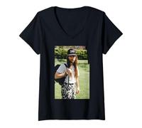 Womens Iron Maiden Lead Singer Bruce Dickinson 1992 V-Neck T-Shirt