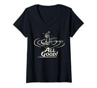Womens Ironic, Sarcastic Tops s All Good Humour s Hard Times V-Neck T-Shirt