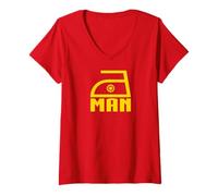Womens Ironing Man - Domestic Superhero V-Neck T-Shirt