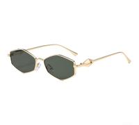 Women's Irregular Diamond Metal Sunglasses UV400 Protection Fashion | Women's Irregular Diamond Metal Sunglasses UV400 Protection Geometric Frame Fashion Travel Gold