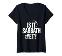 Womens is it Sabbath Yet Seventh Day Judaism V-Neck T-Shirt
