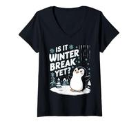 Womens IS IT Time For WINTER Break Yet? WINTER holiday is Love V-Neck T-Shirt