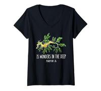 Women's is Wonders in The Deep Seadragon Seahorse Leaf Sea Dragon V-Neck T-Shirt