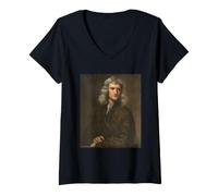 Women's Isaac Newton Physics Science Gravity Math Scientist Geek V-Neck T-Shirt