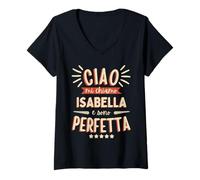 Womens Isabella Idea Regalo Personalizzata Amica Nome Divertente V-Neck T-Shirt