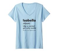 Women's Isabella Like A Normal Girl Only Cooler Queen First Name V-Neck T-Shirt