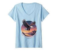 Womens Isaiah 40:31 - They will soar on wings like eagles V-Neck T-Shirt