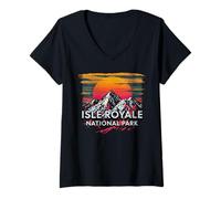 Womens Isle Royale National Park V-Neck T-Shirt