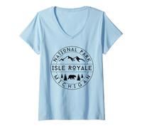 Womens Isle Royale National Park V-Neck T-Shirt