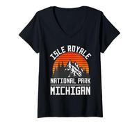Womens Isle Royale National Park V-Neck T-Shirt