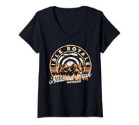 Womens Isle Royale National Park V-Neck T-Shirt